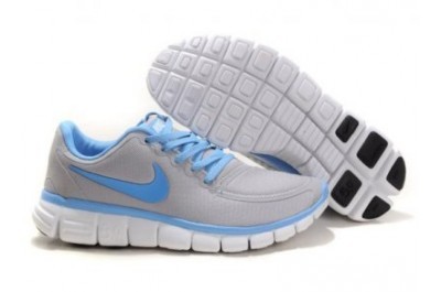 Nike Free 5.0 V4 Womens Running Shoes Grey Blue